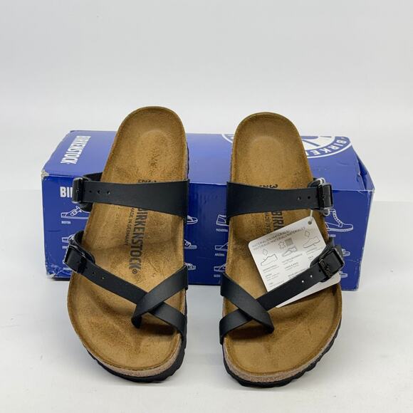 Birkenstock Mayari Sandals Black Birko-Flor Size 6 Women’s EU 37 - Picture 2 of 6